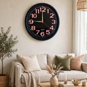 wall clock black 001